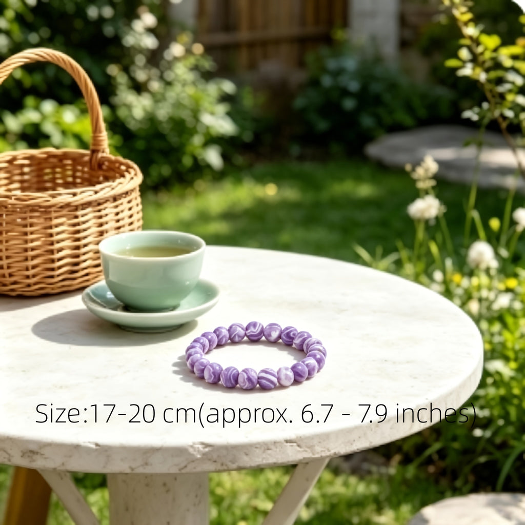 1pc natural grape amethyst bracelet women 8mm beads bohemian