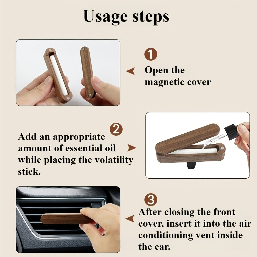 10pcs sponge strips 1pc air outlet solid wood magnetic flip