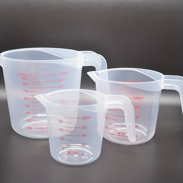3pcs nesting measuring cups set 1 cup 250ml 2 cups 500ml 4