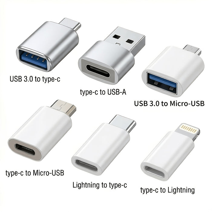 6 pack usb adapter set multi function usb 3 0 type c type c