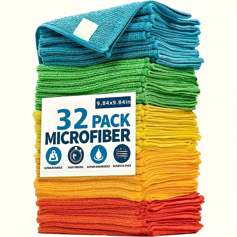 8 16 32 pack random color microfiber cleaning cloths