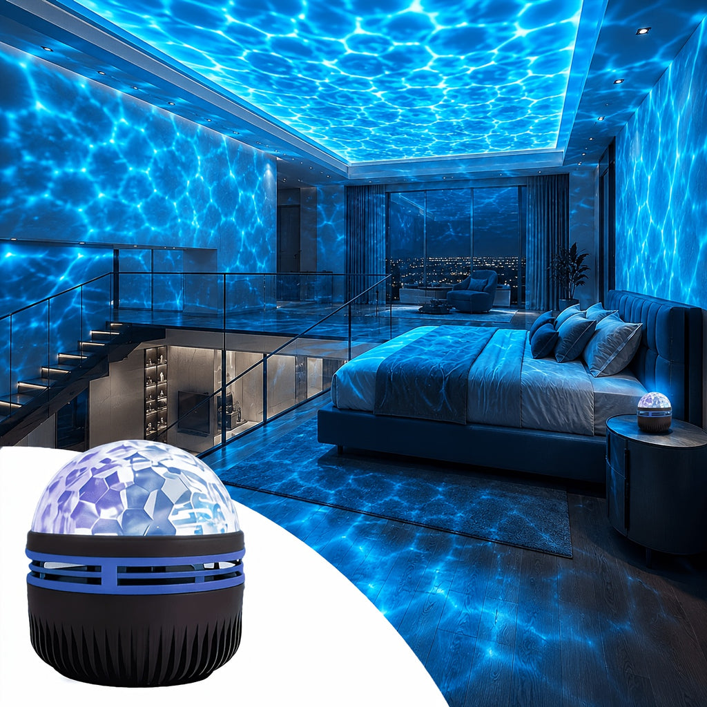 16 color adjustable starry sky projection wave night light