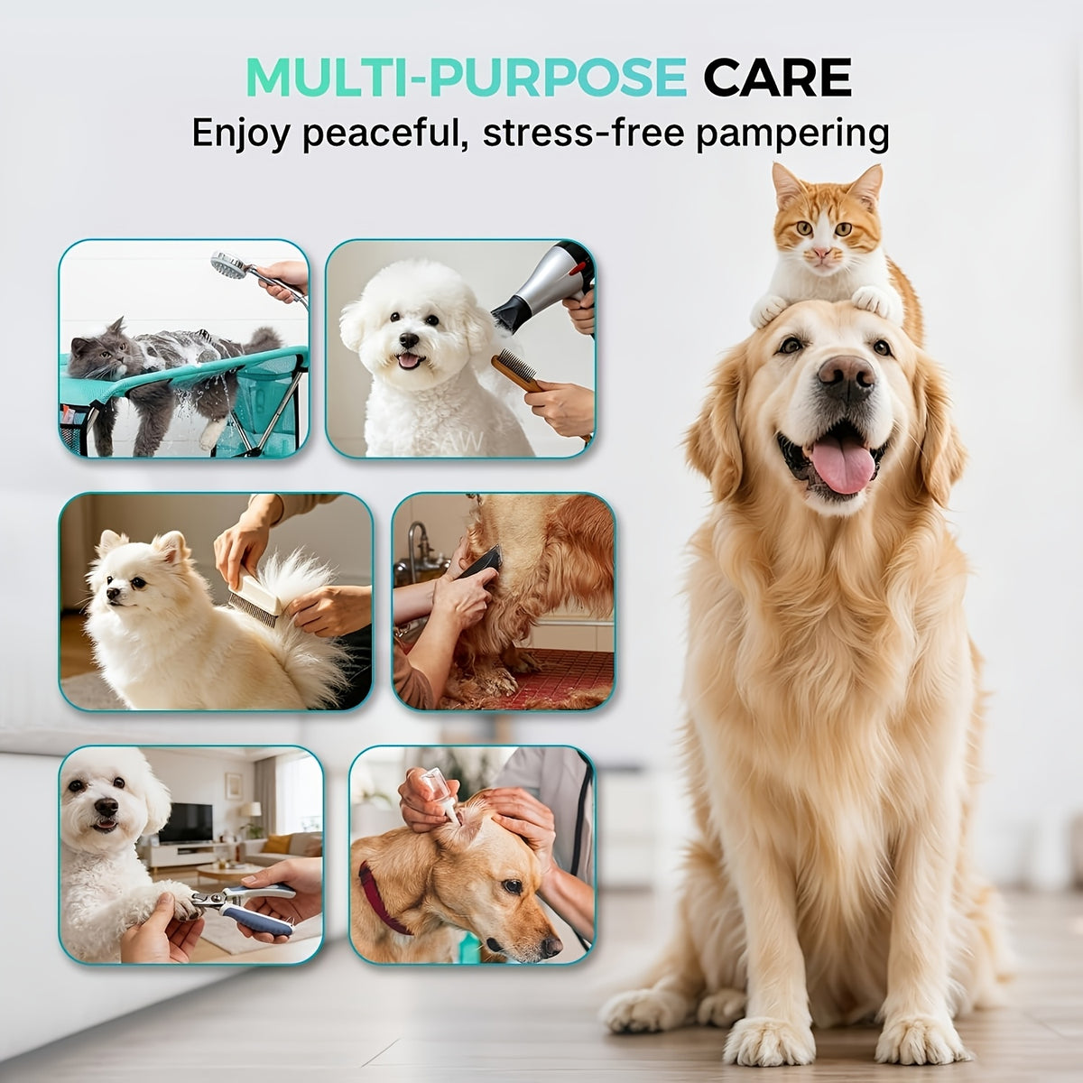 pet grooming hammock stand   towel strap suitable
