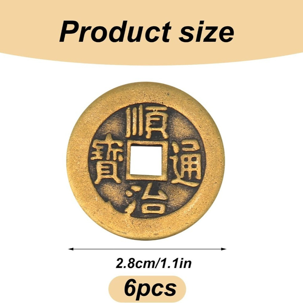 6pcs set thickened five emperors   brass