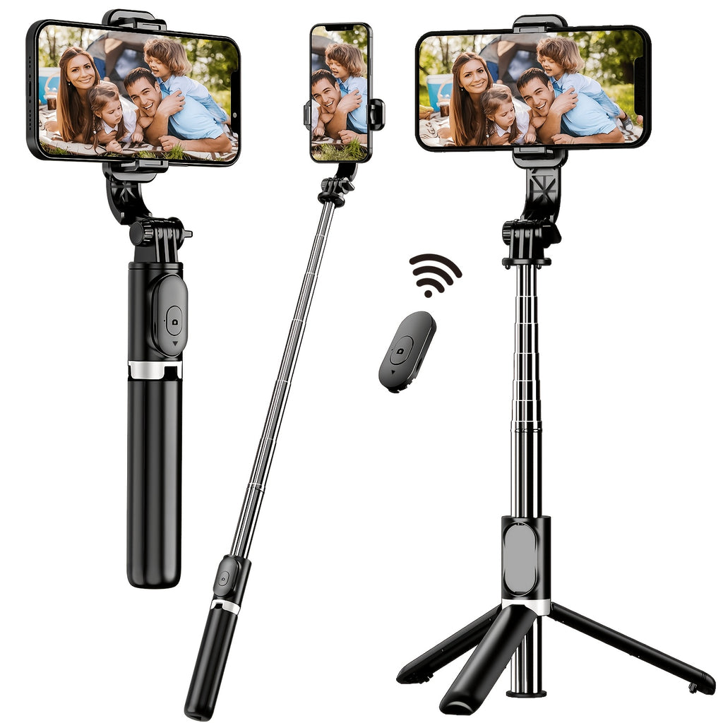 portable 40 6 inch selfie stick tripod wireless remote
