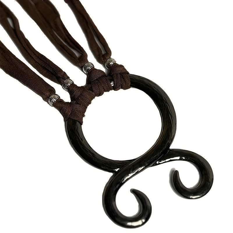 style knotted rope belt medieval long rope knot