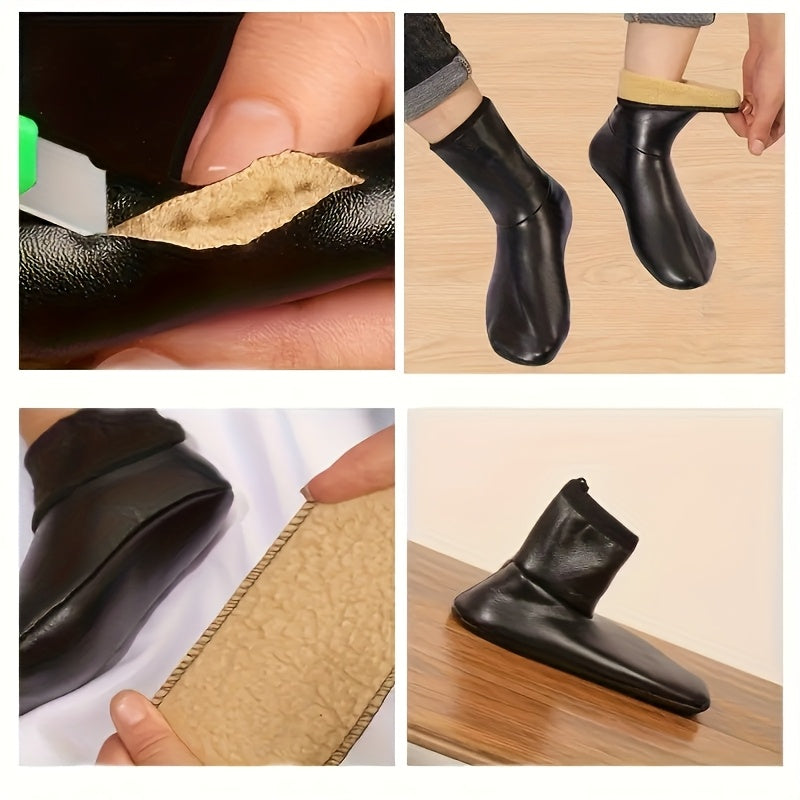 1 pair mens womens warm socks winter thickened velvet socks