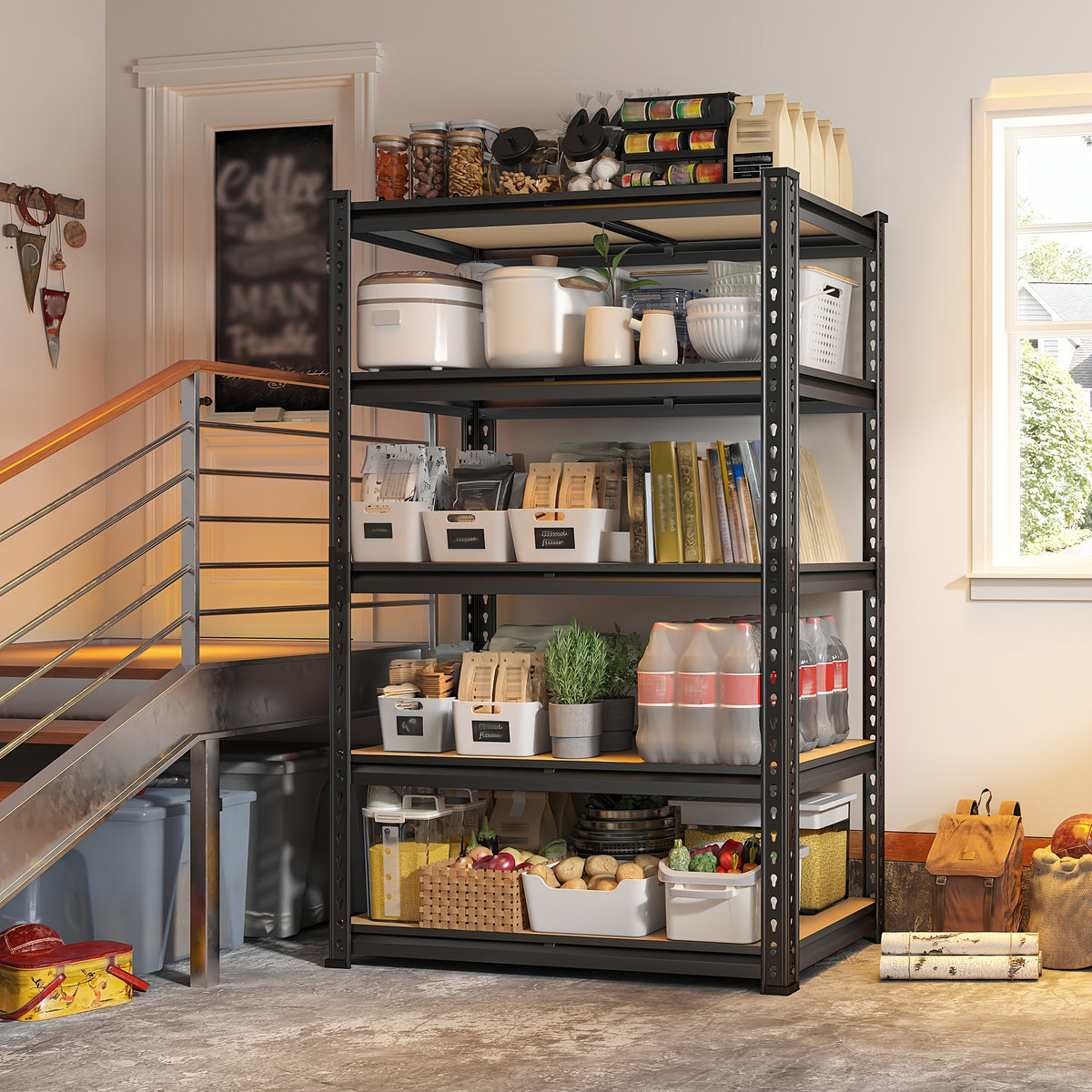 reibll 72 heavy duty garage shelving 5 tier adjustable