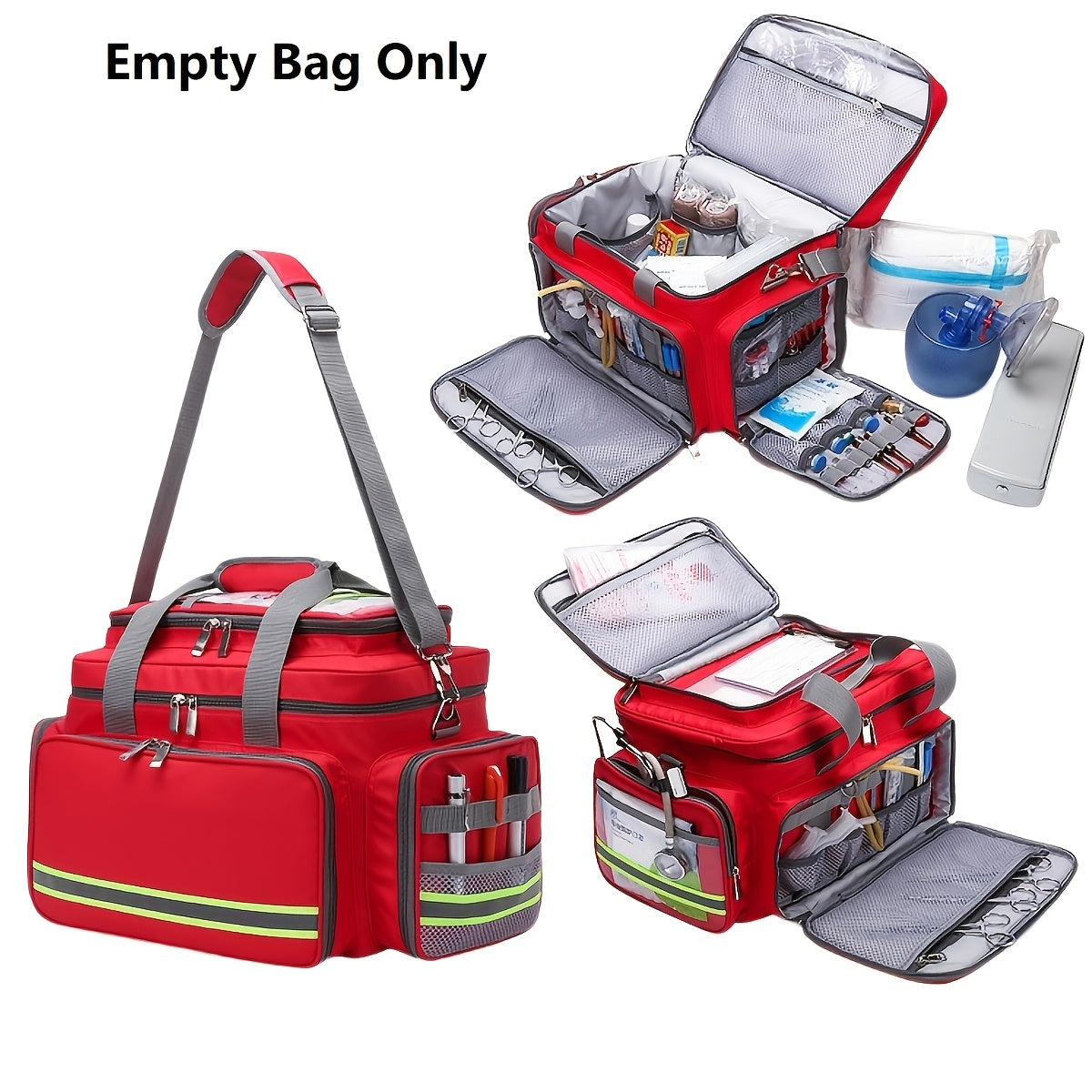 1pc large capacity portable crossbody emergency storage bag