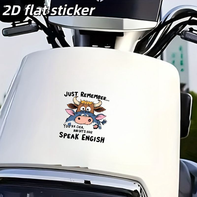 2d flat stickers fun cows exquisite car stickers advanced