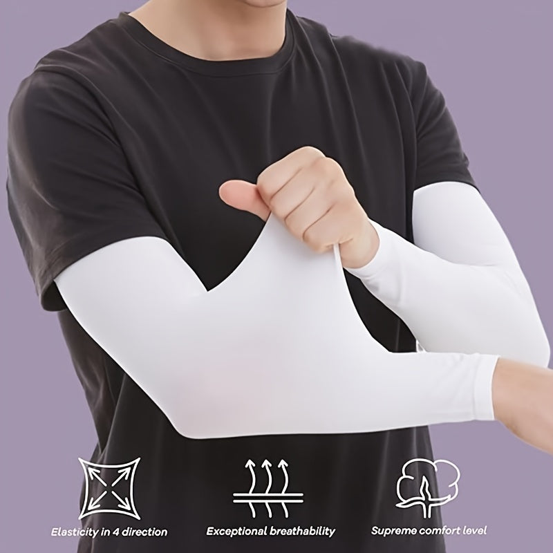 3 pairs ice like arm sleeves breathable elastic quick dry