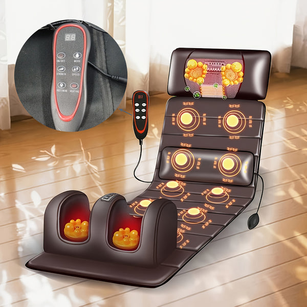 1 set large brown full body heating massagers 2 styles pu