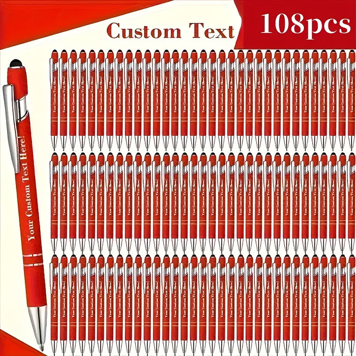 customizable engraved ballpoint pen set 18 mixed colors