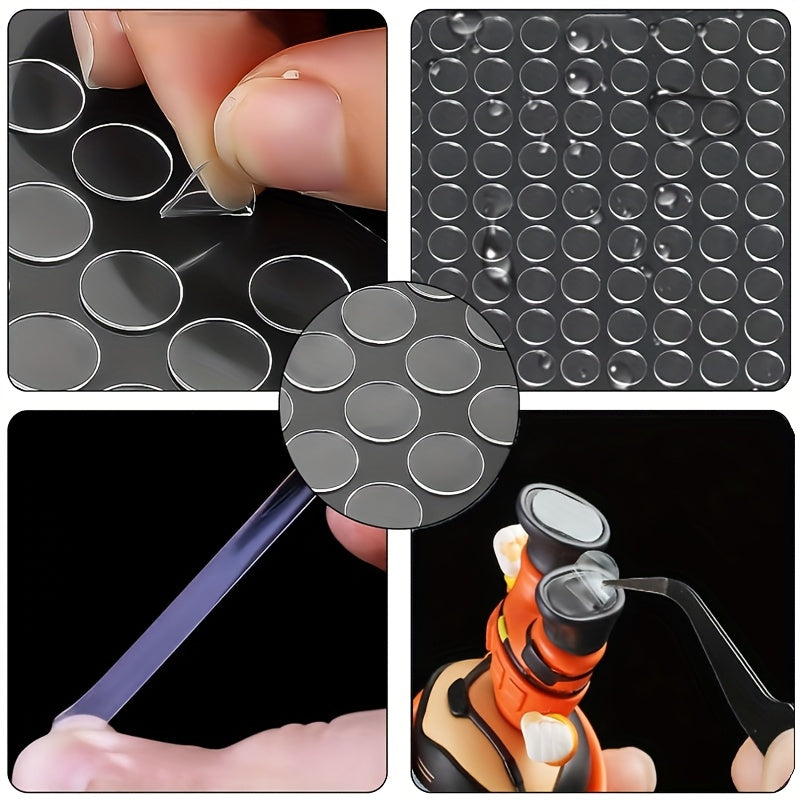 100 200 300 1100pcs round fully transparent double sided