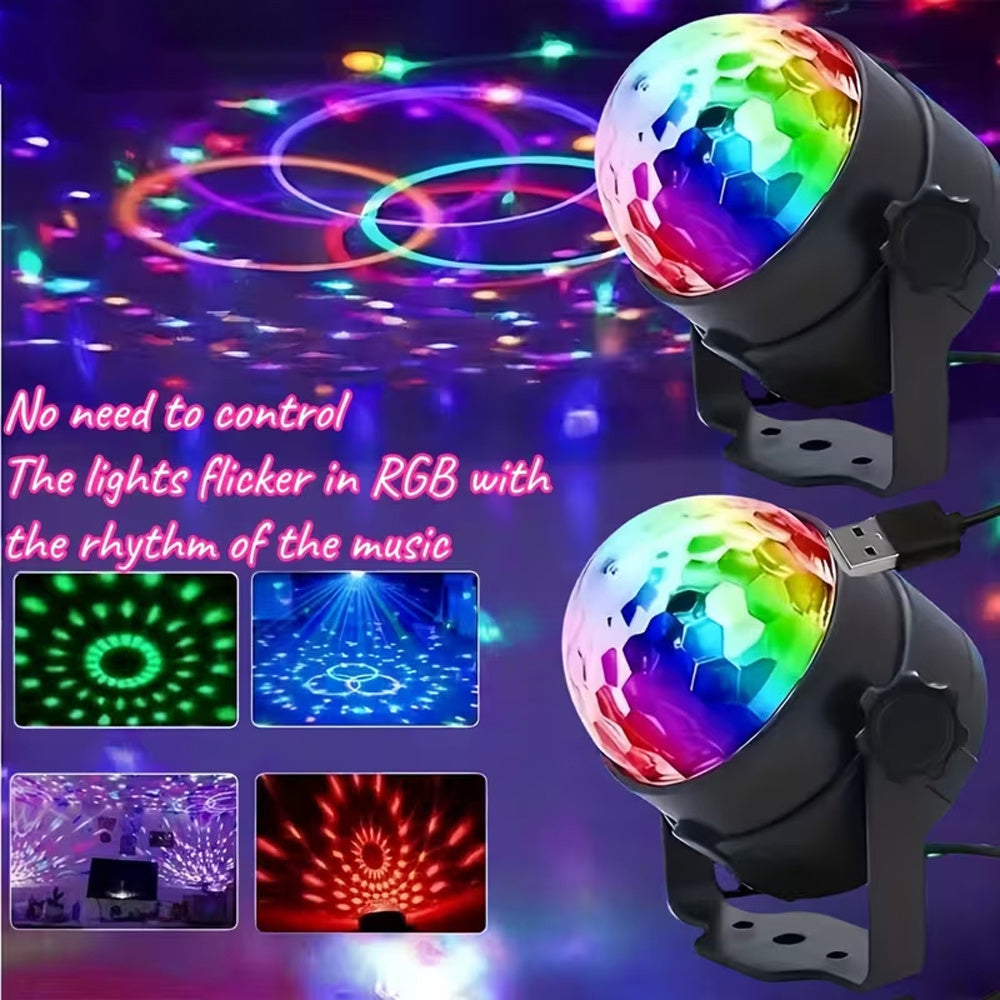4pcs usb powered rgb disco ball lights mini led stage party
