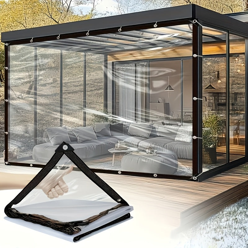 1 transparent pvc tarp holes suitable garden balcony terrace