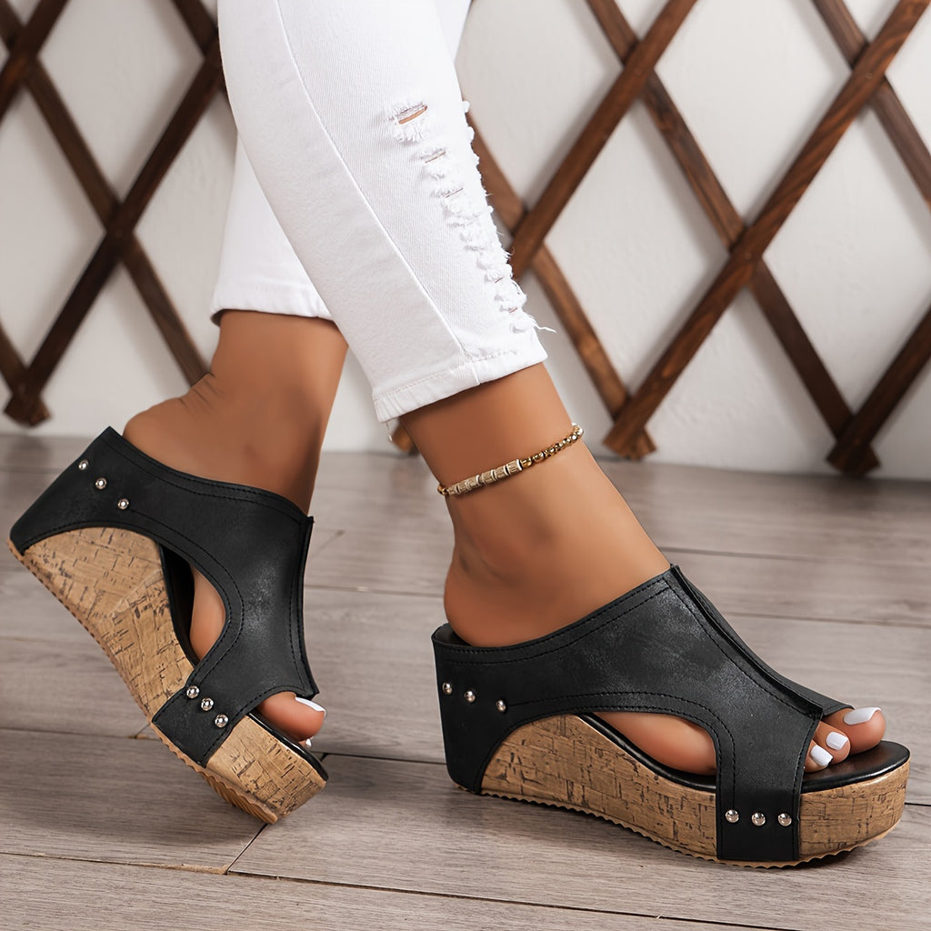 comfortable elegant retro platform wedge sandals women easy