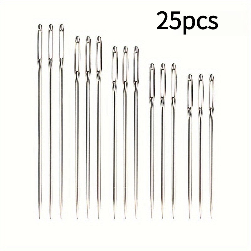 25 large eye hand sewing needles   extra large eye