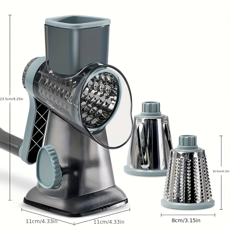a multifunctional hand cranked vegetable cutter