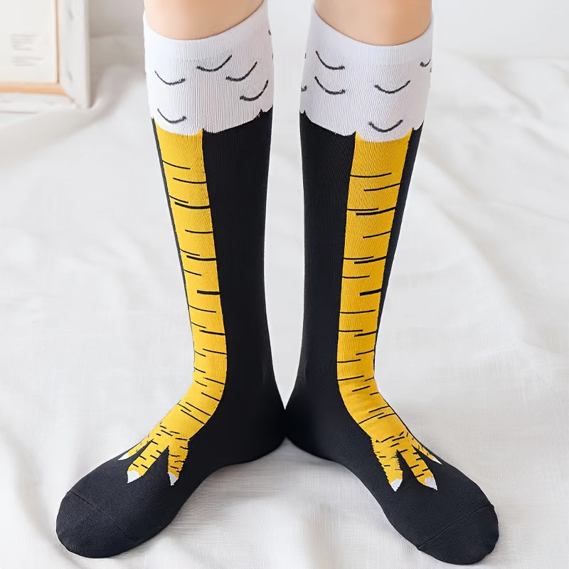 1 2 pack womens plus size   socks quirky chicken
