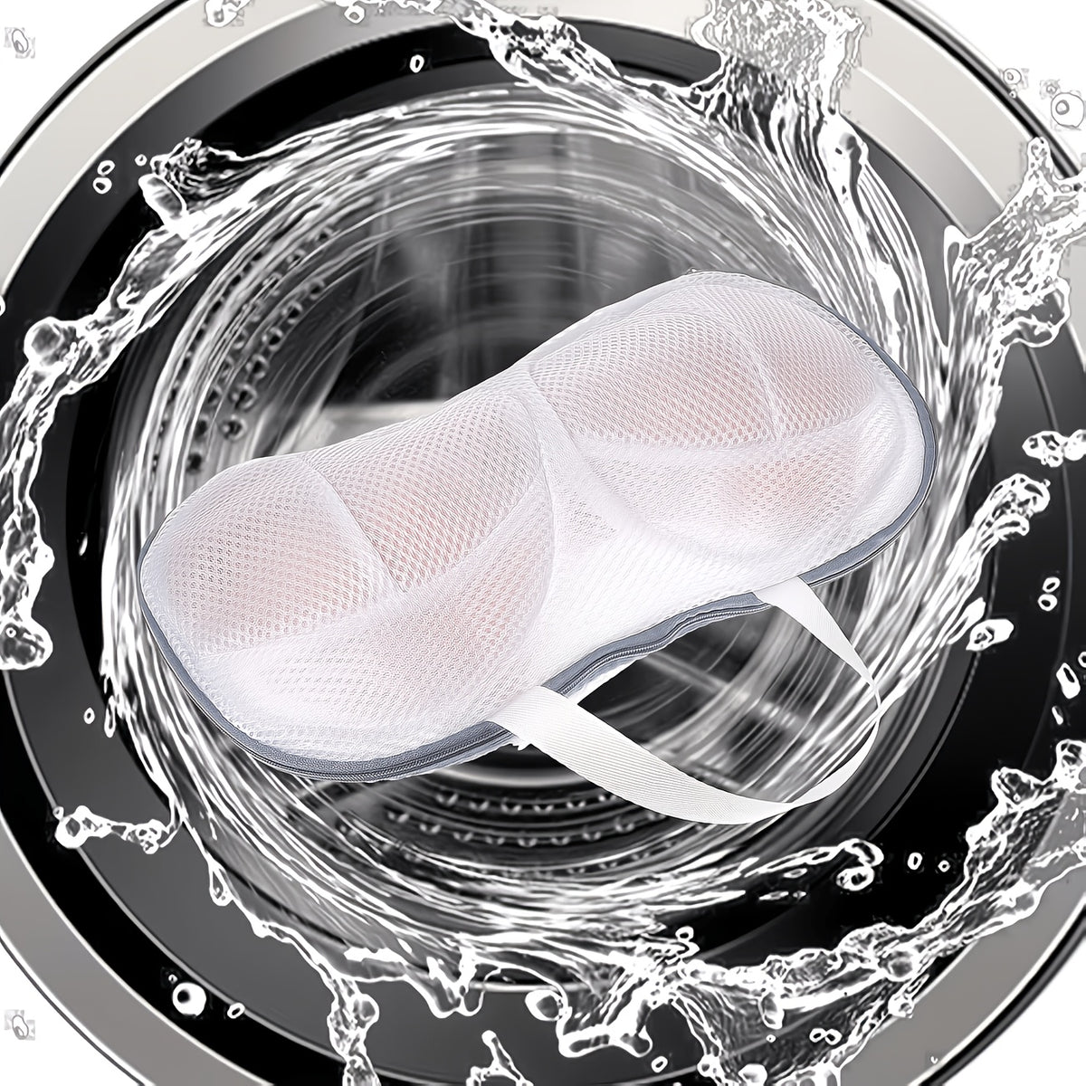 2pcs 3d bra laundry bag handle anti deformation mesh wash