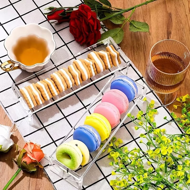 1 2pcs half tray set 2pcs ldq clear acrylic cracker tray