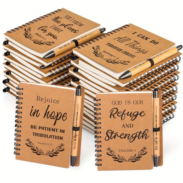 30 sets christian prayer journals pens spiral verse