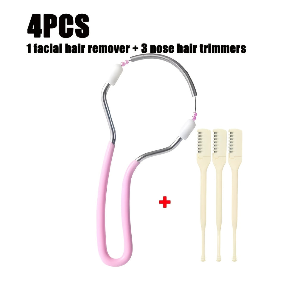 4pcs facial hair remover set spring hair removal tool womens