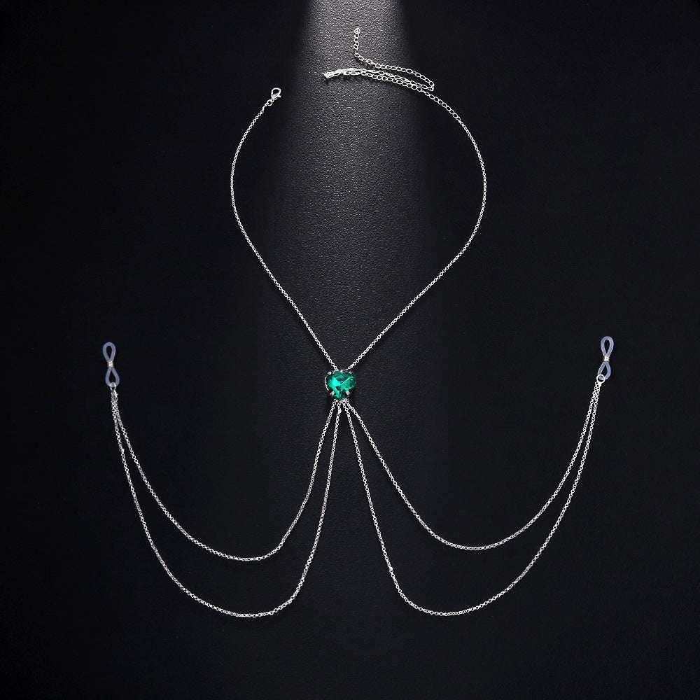fashion heart tassel necklace niche premium   body
