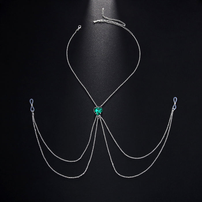 fashion heart tassel necklace niche premium   body