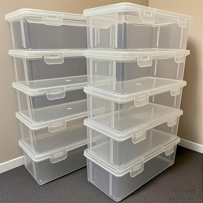 8pcs set 4 large clear frosted pp storage containers lids