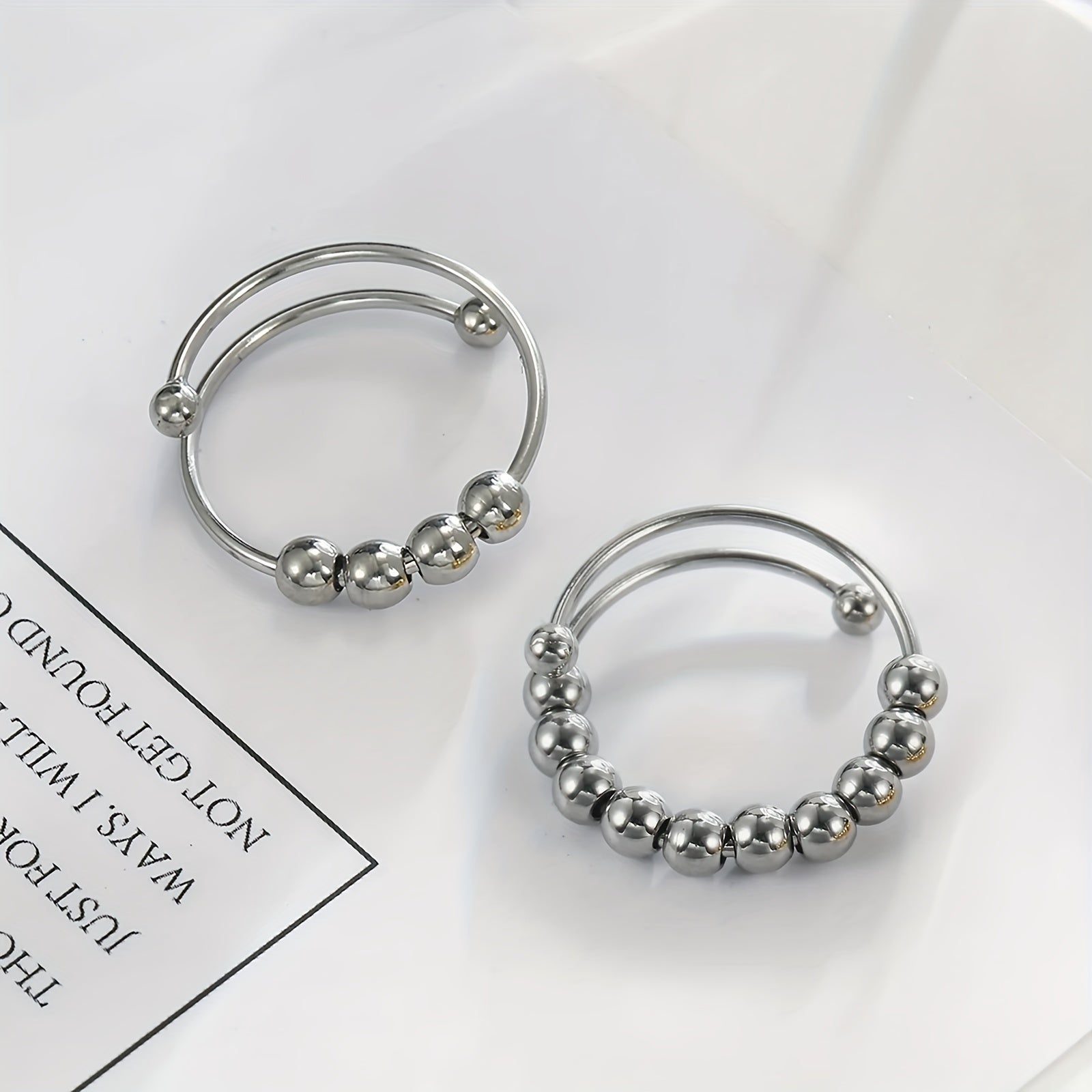 adjustable anxiety rings made stainless steel designed