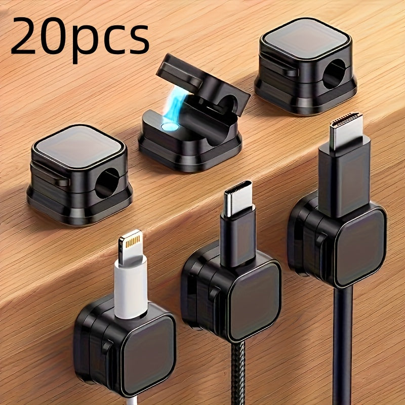 1 8   pack magnetic cable management clamps heavy duty