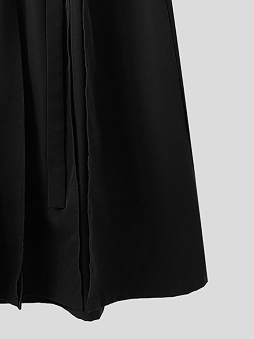 men full length skirt elastic waist asymmetric split