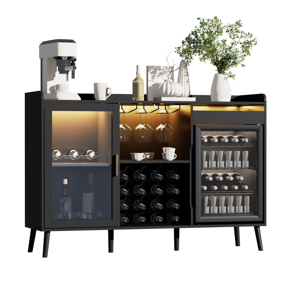 coffee bar cabinet fridge   wine cabinet charge
