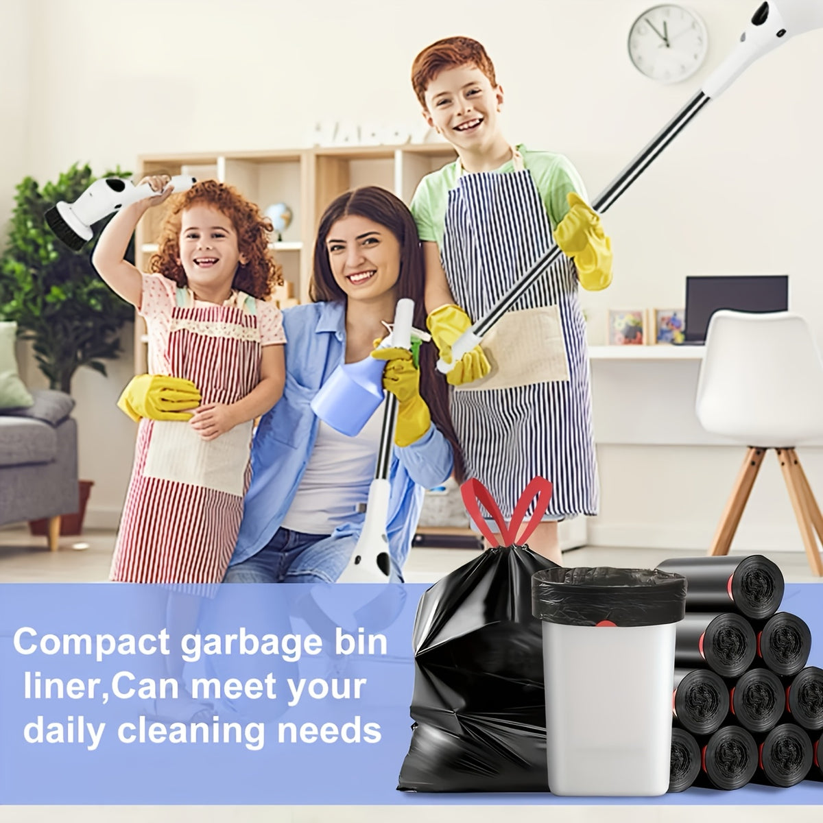 thickened leak proof odor proof drawstring garbage bags tear