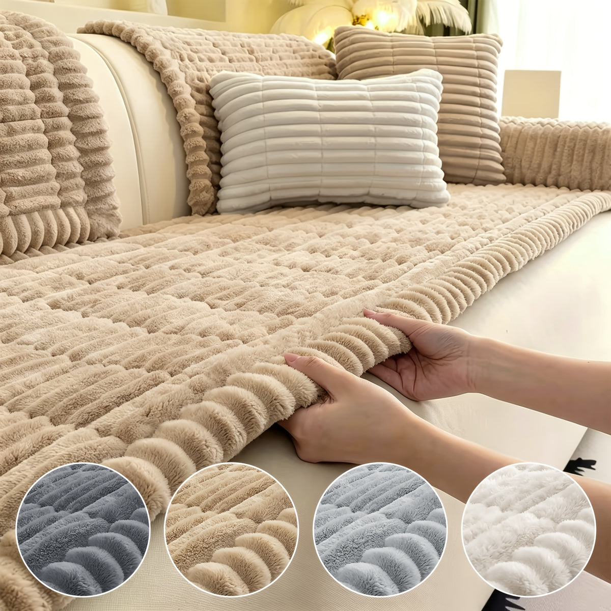 1  quilted thick sofa cushion bohemian style removable