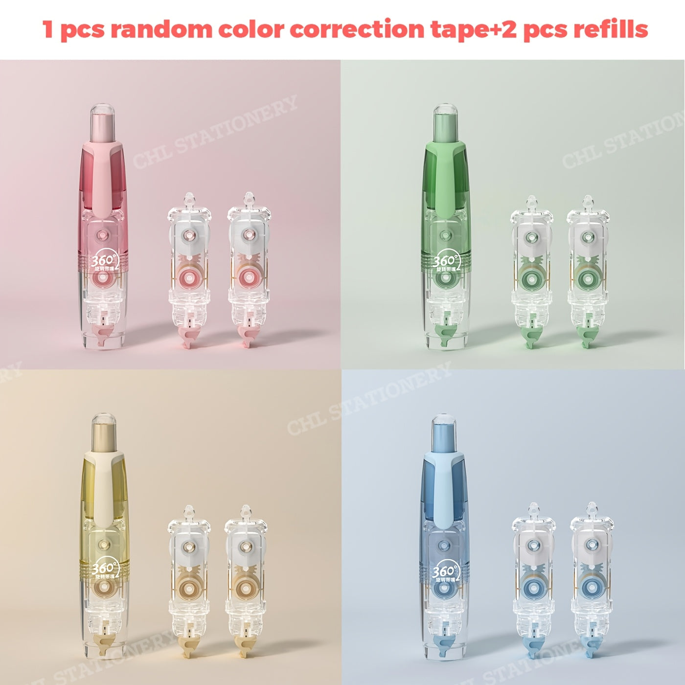 back   retractable correction tape 1 random