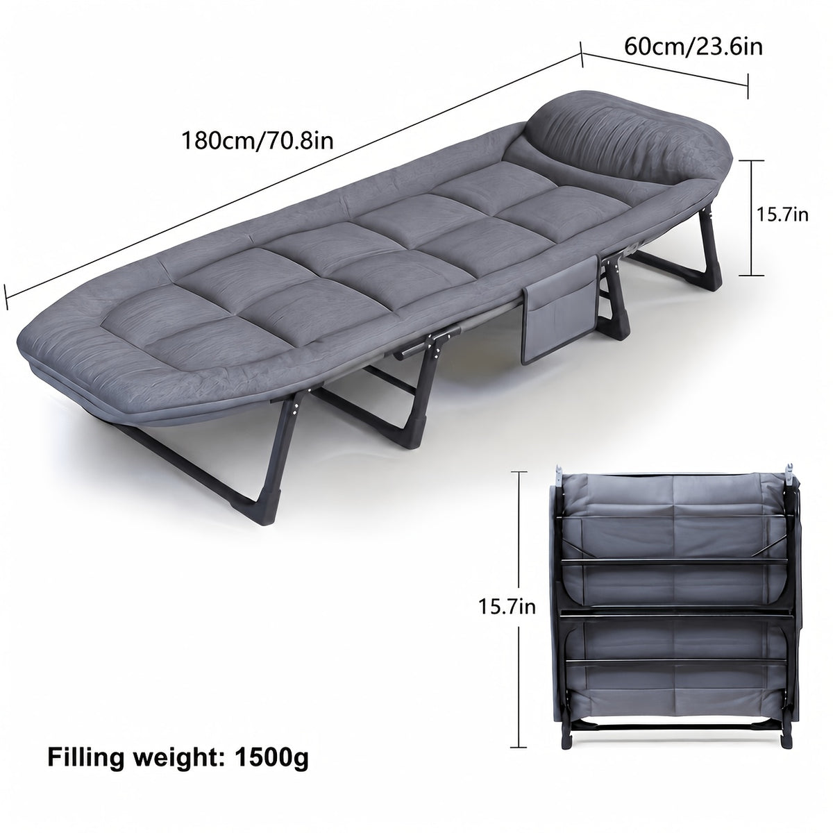 outdoor folding bed camping bed mattress portable folding
