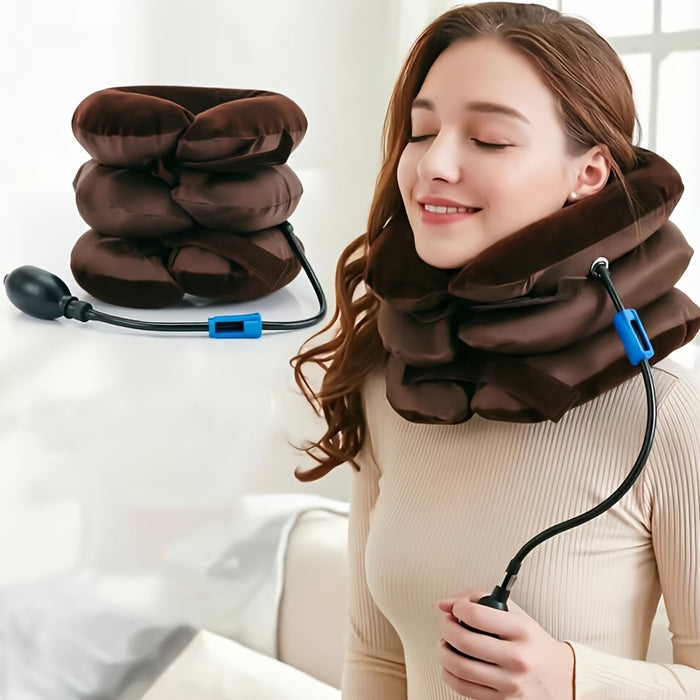 three layer inflatable u shaped neck pillow flexible neck