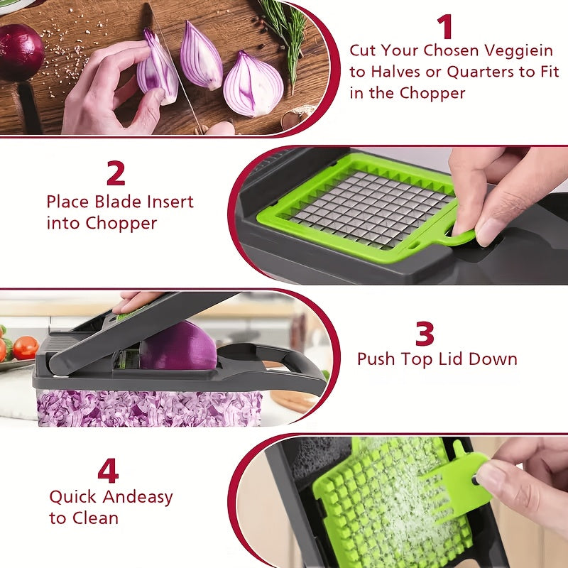 16 in 1 vegetable chopper professional onion chopper
