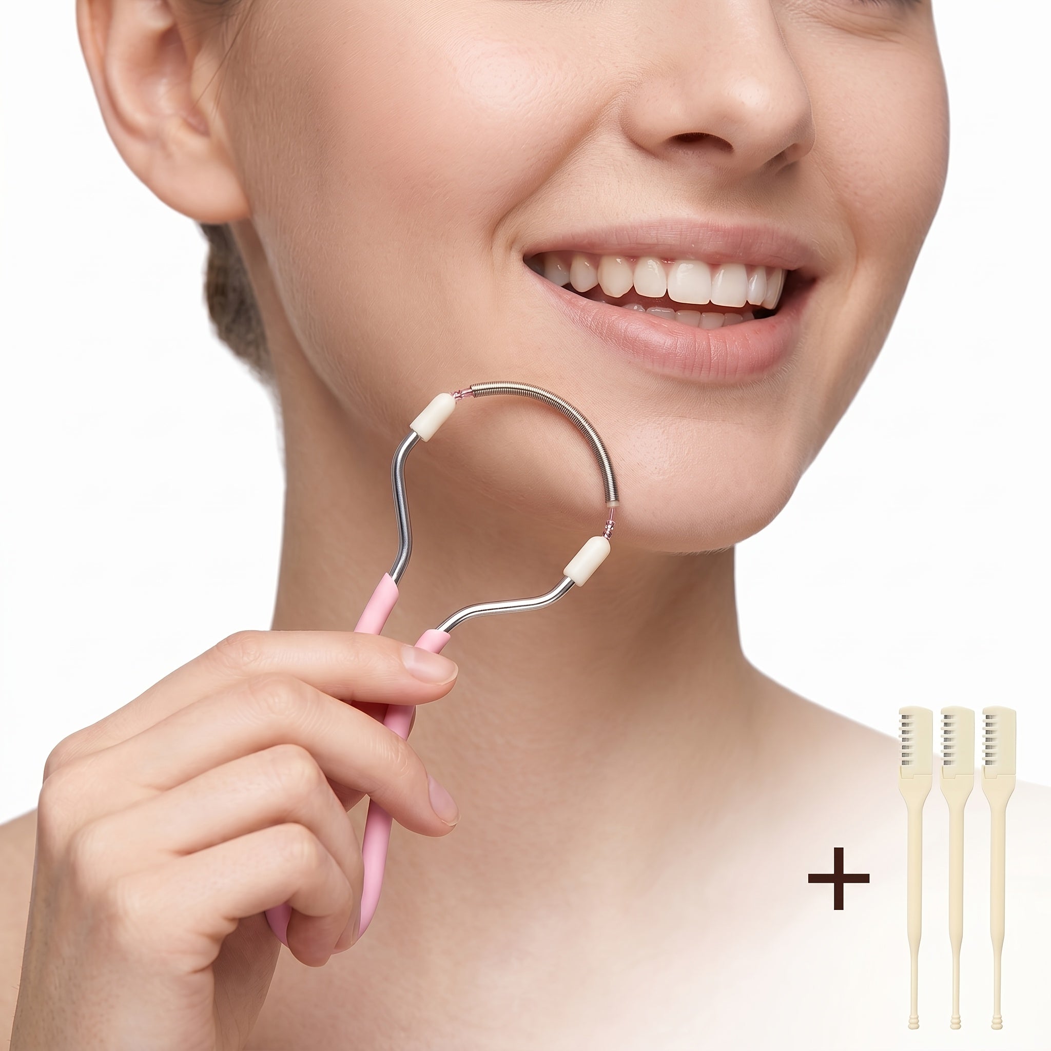 4pcs facial hair remover set spring hair removal tool womens
