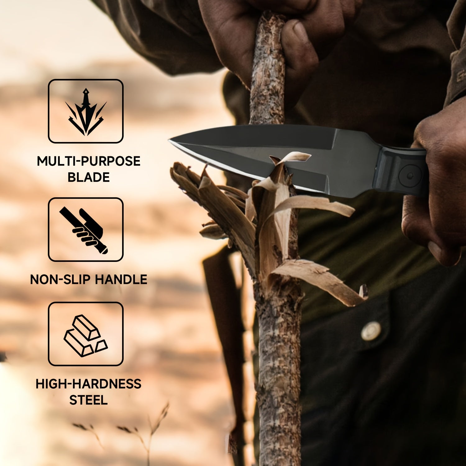 compact stainless steel edc knife sheath suitable