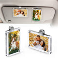 2pcs set 1 photo frame 1 clip magnetic car sun visor photo