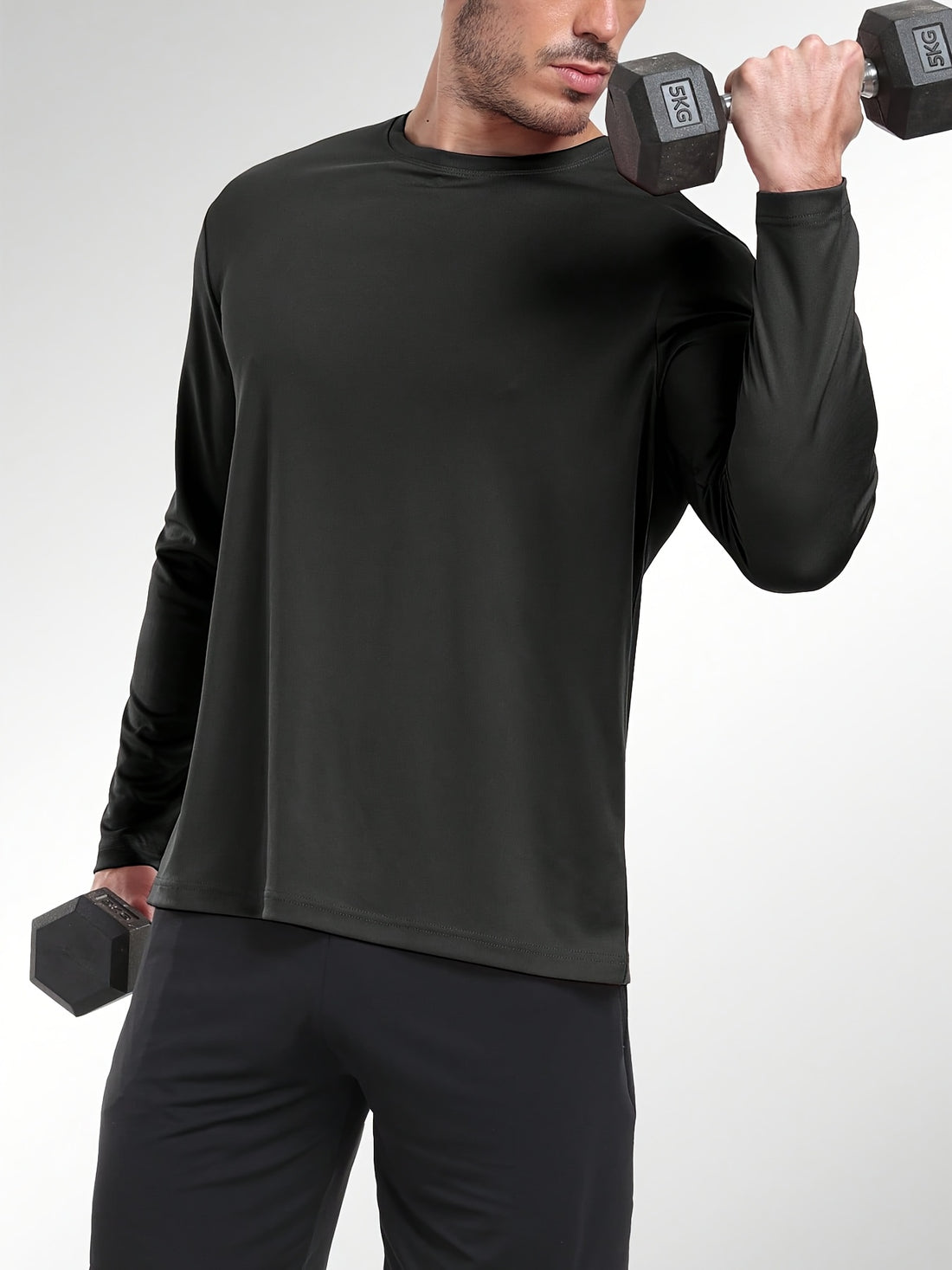 5pcs mens quick drying breathable long sleeve sports t