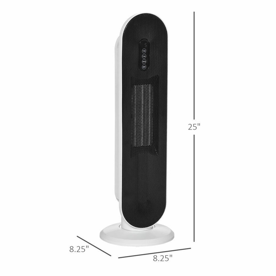Adjustable Thermostat Ceramic Tower Indoor Space Heater With 24H Timer, Remote Control, And Safety Features For Home Use