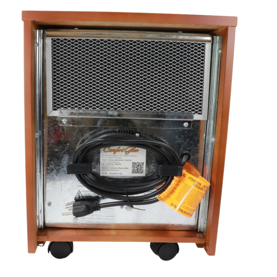 Comfort Glow 8-Element Infrared Quartz Heater 5120 BTU Heats 1000 Sq Ft - QEH1525