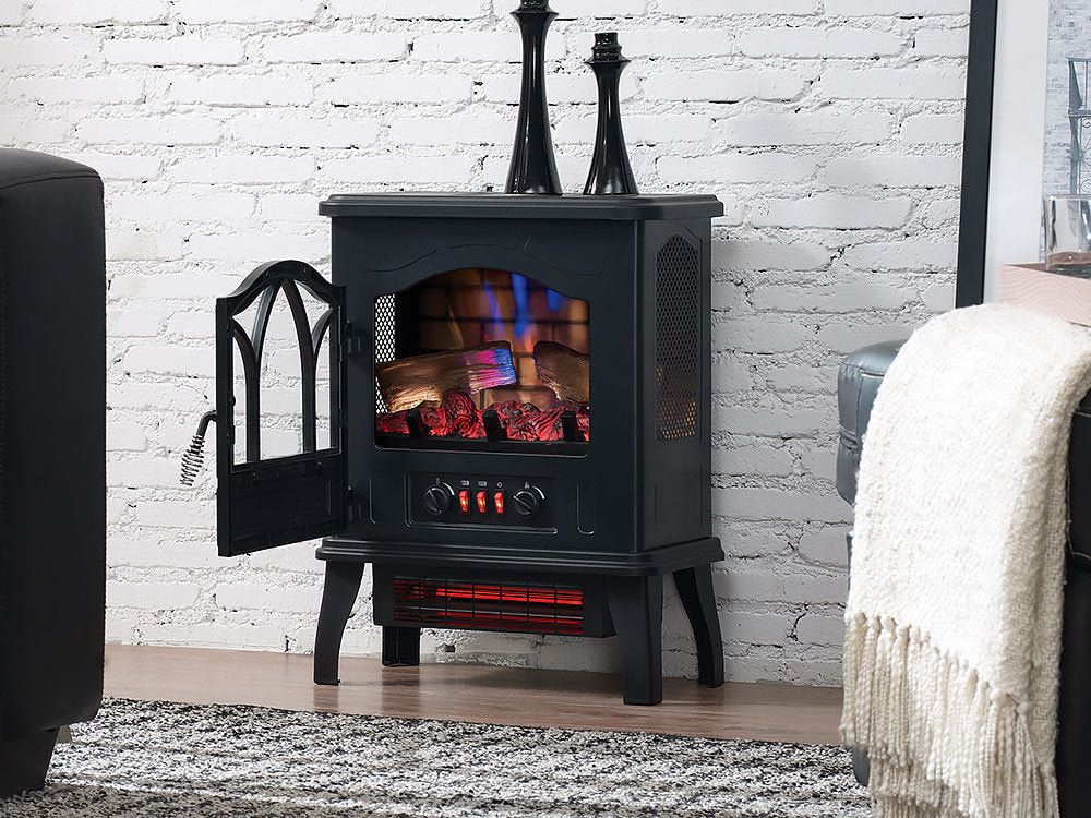 Duraflame 3D Black Infrared Electric Fireplace Stove