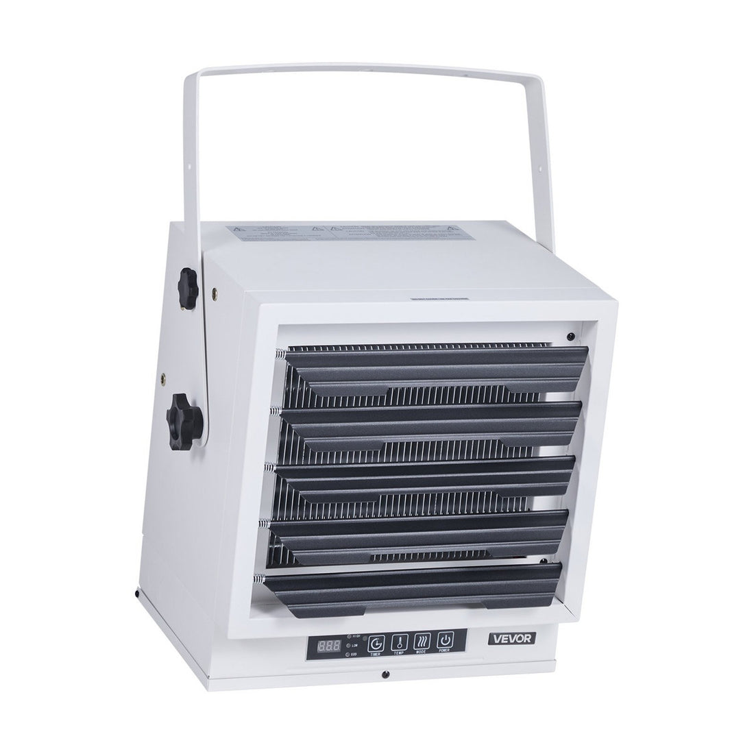 Electric Garage Heater, 10000-Watt With Remote Control And 10 Hour Timer And Overheat Protection Wall/Ceiling Mounted Shop Heater, Commercial Fan-Forced For Indoor Workshop Warehouse,240V White