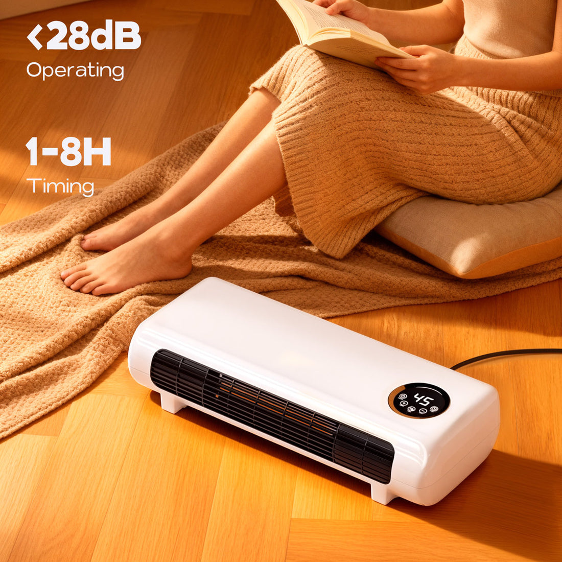 Electric Wall Heater, 1500w Infrared Wall Mount Electric Heater, Fast Heating Ptc Space Heaters For Indoor Use, 3 Heating Modes, Timer, Remote Control, Easy-mount For Bedroom, Office, Home